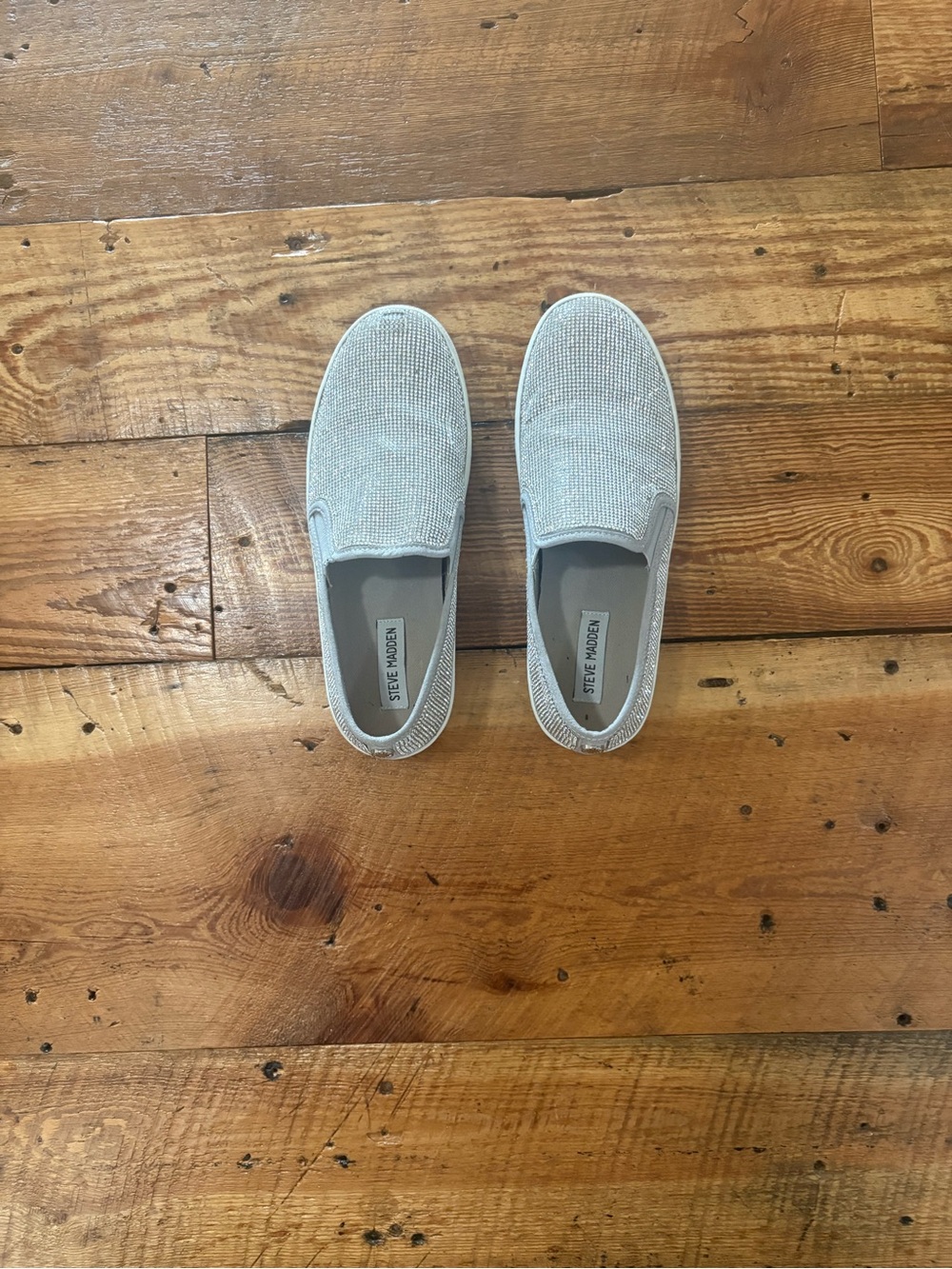 Steve Madden Slip-On Sneakers with Rhinestone Embellished Upper